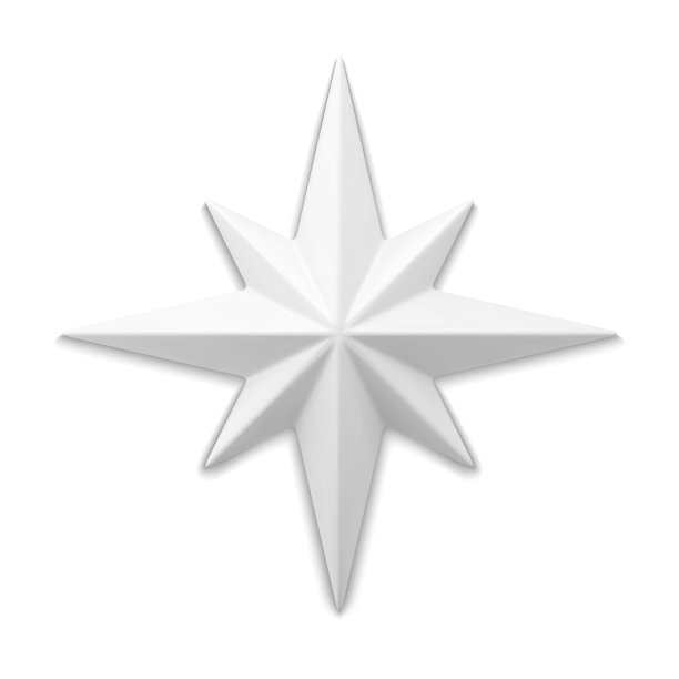 白星3d圣诞装饰设计矢量插画图片下载