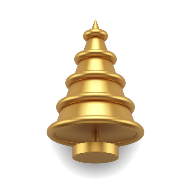 昂贵的黄金珠宝圣诞树玩具架为传统的冬季假期设计矢量图片下载