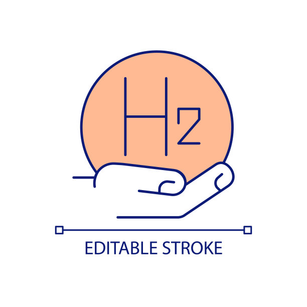 氢符号在手RGB颜色图标图片下载