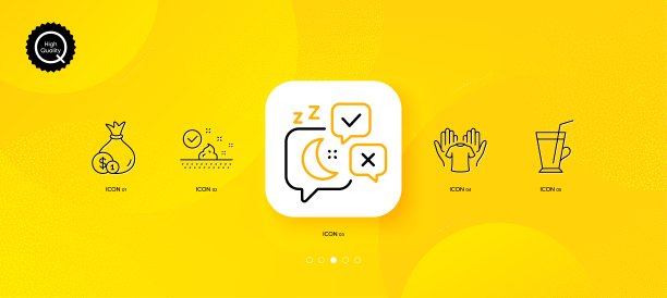现金，咖啡杯和Hold t恤最小线图标。对于网页应用，打印。向量图片下载