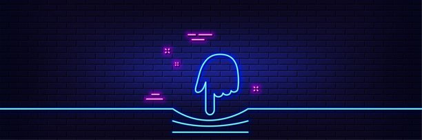 弹性线条图标。回弹材料标志。霓虹灯发光效果。矢量素材图片下载