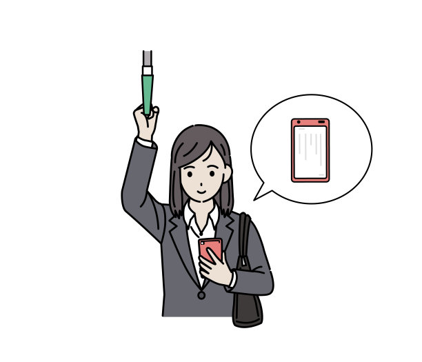 一位办公室女性在上下班途中阅读电子书图片下载