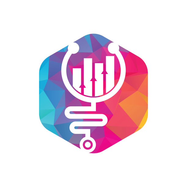 听诊器金融标志设计图标矢量。图片下载