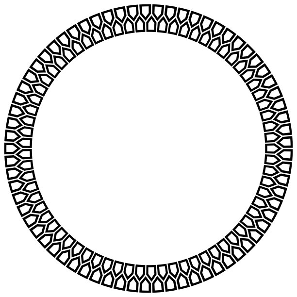 抽象的阿兹特克框架。圆形部落民族图案，黑白彩色背景。纹身的概念。图片下载