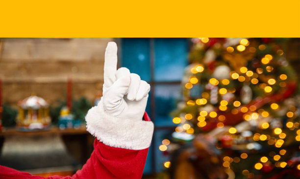 圣诞老人的手指露出黄色的空白图片下载