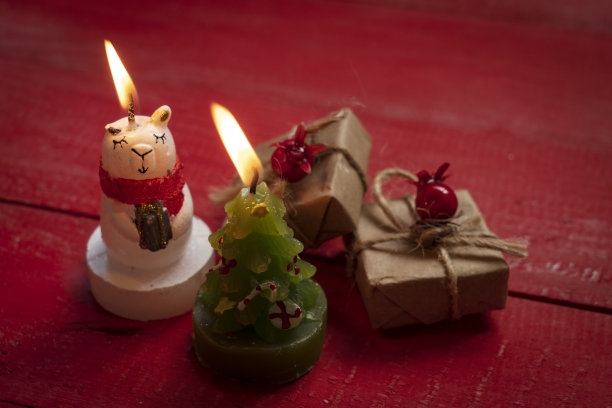 圣诞蜡烛图片下载