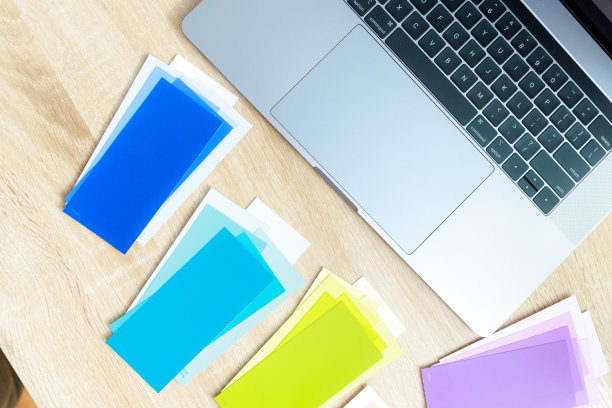 家庭办公室用油漆颜色样本渐变图片下载