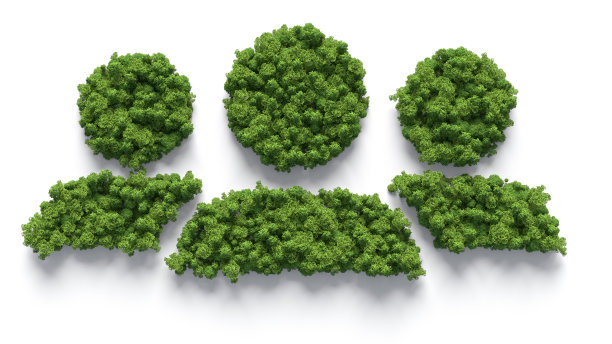 森林形状像一群人图片下载