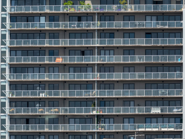 抽象的公寓综合体在奥克兰市中心，新西兰图片下载