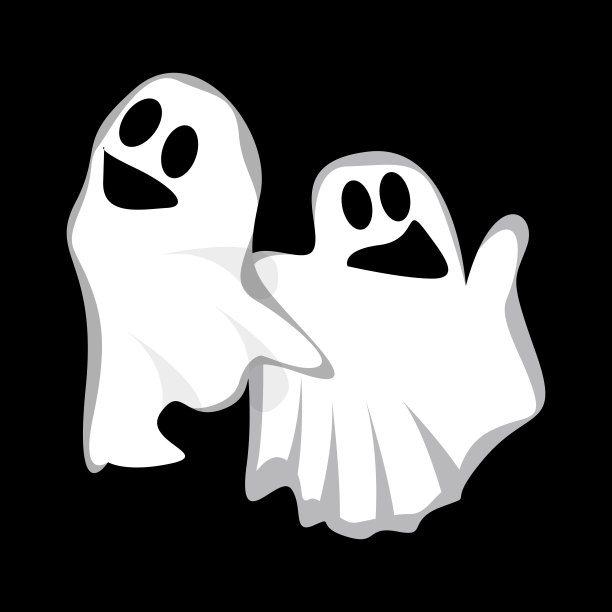 鬼设计，万圣节图标，万圣节服装插图，庆祝横幅模板图片下载