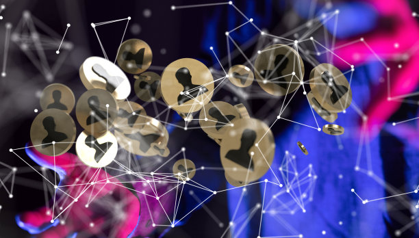 商人拿着3D渲染的点连接的人类图标，用于层次和管理概念图片下载