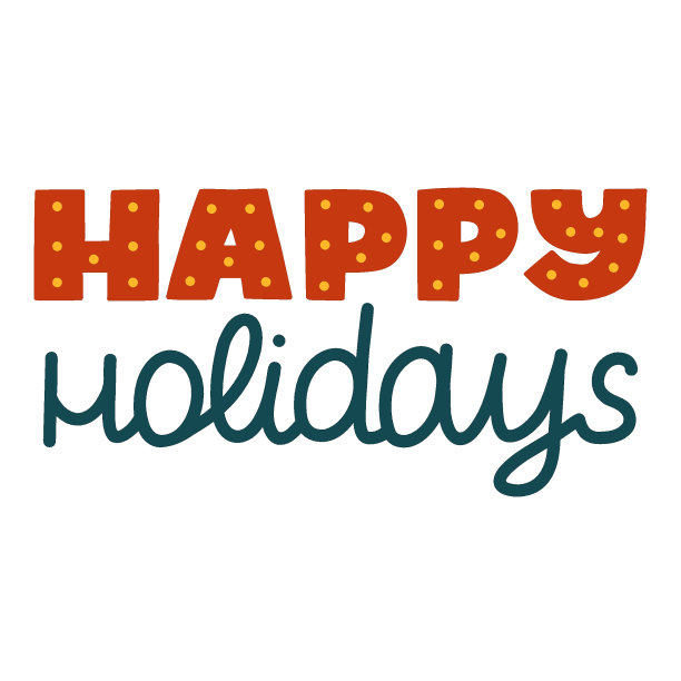 节日快乐。可爱的孤立矢量字母流行的节日。彩色手写祝贺圣诞，新年。书法短语为海报，贺卡，印刷，横幅，贴纸图片下载