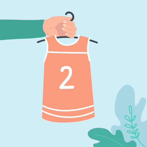 手握衣架与泽平矢量插图图片下载