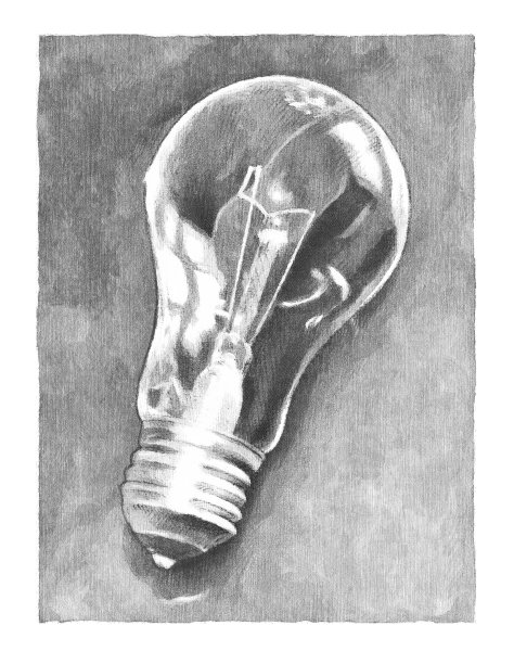 电灯的插图。白炽灯泡。草图图片下载