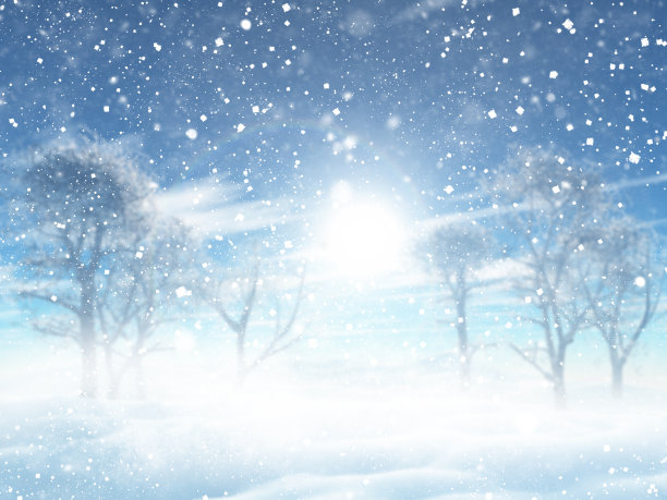 圣诞节冬季景观背景与飘落的雪图片下载