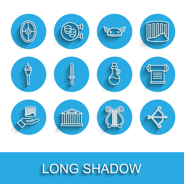 设行古柱帕台农神庙希腊盾图片下载