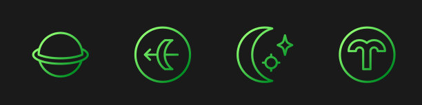 把月亮和恒星土星连在一起图片下载