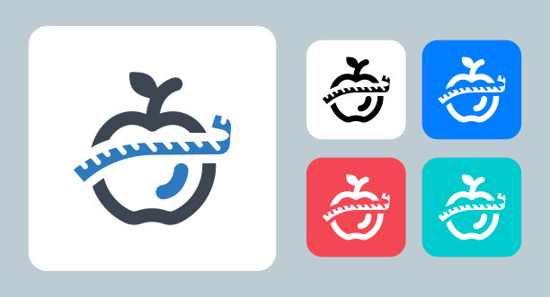 饮食图标矢量插图。饮食，食物，健康，健身，苹果，健康，蔬菜，水果，营养，健康，标志，符号，平面，图标。图片下载