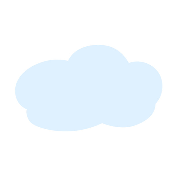 卡通云，明亮的天空，泡泡云，模板云图片下载