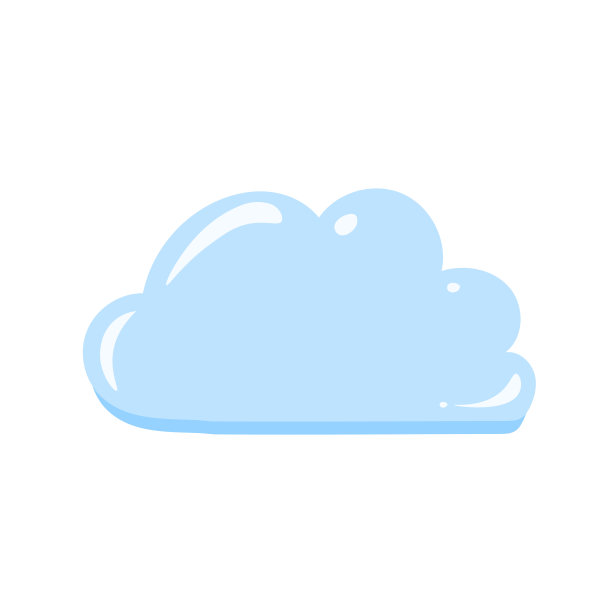 卡通云，明亮的天空，泡泡云，模板云图片下载