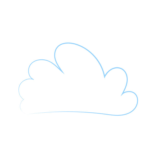 卡通云，明亮的天空，泡泡云，模板云图片下载