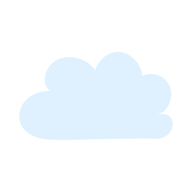 卡通云，明亮的天空，泡泡云，模板云图片下载