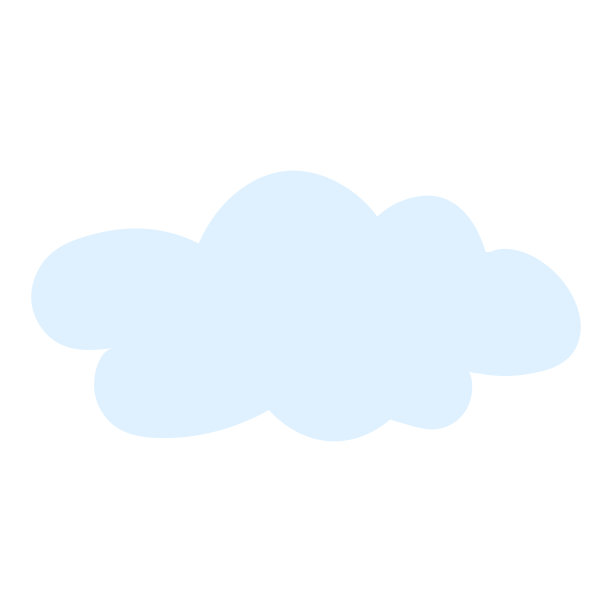 卡通云，明亮的天空，泡泡云，模板云图片下载