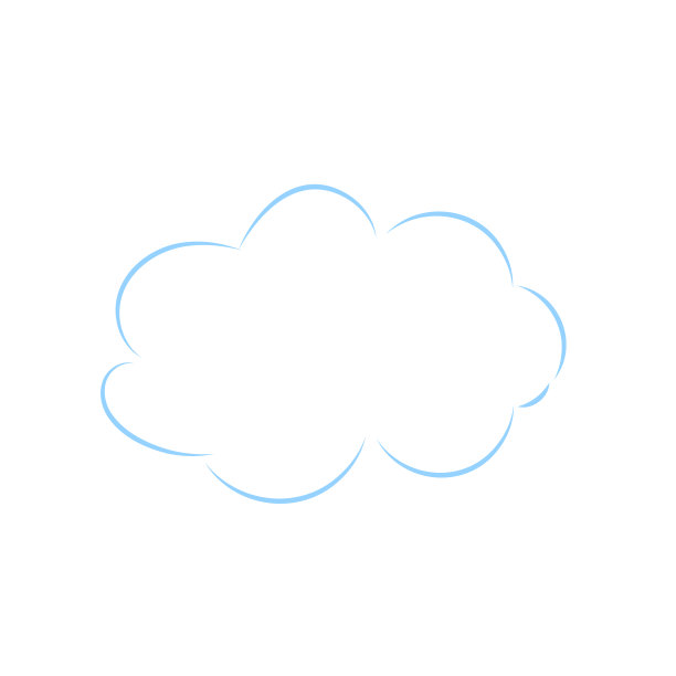 卡通云，明亮的天空，泡泡云，模板云图片下载