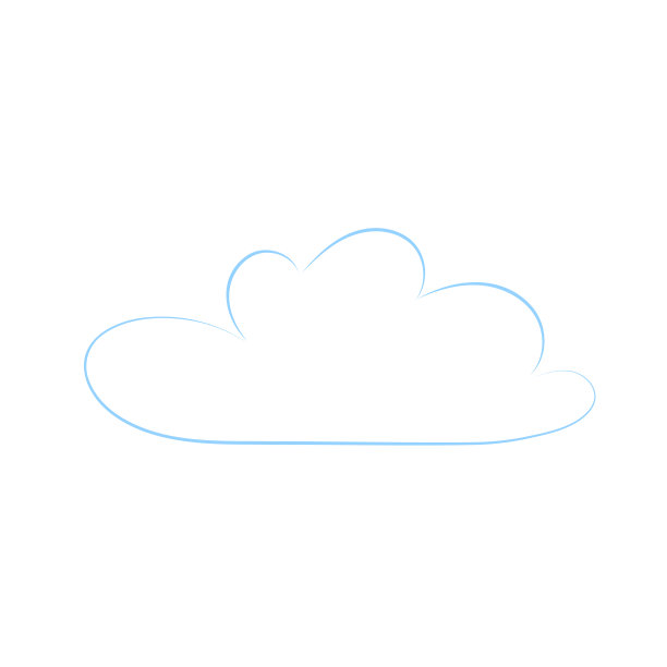 卡通云，明亮的天空，泡泡云，模板云图片下载