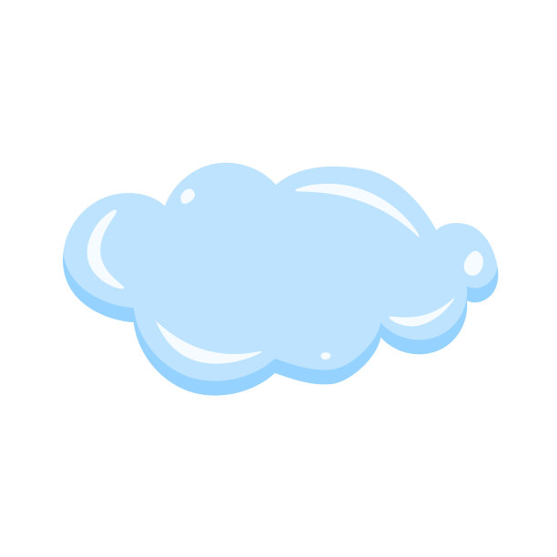 卡通云，明亮的天空，泡泡云，模板云图片下载