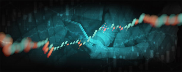 双重暴露的金融图表与上升线图的股票市场和商人背景图片下载