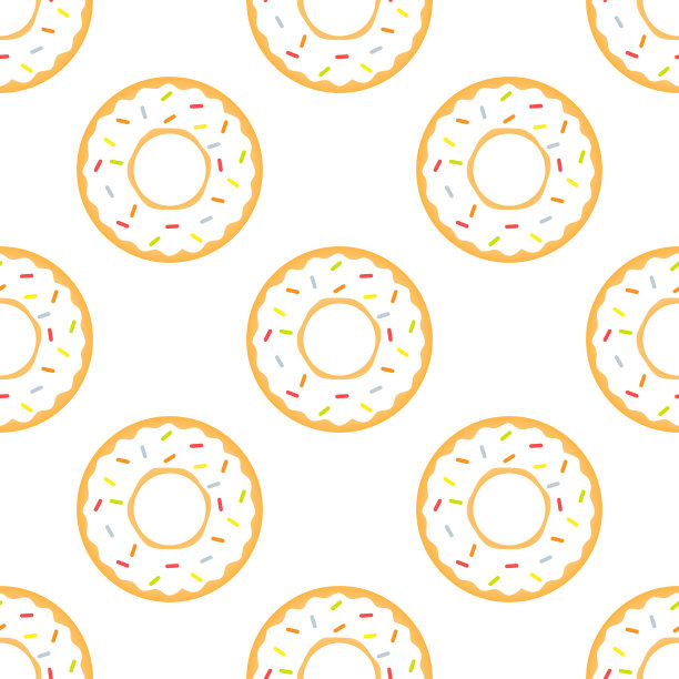 甜釉面甜甜圈无缝模式。图片下载