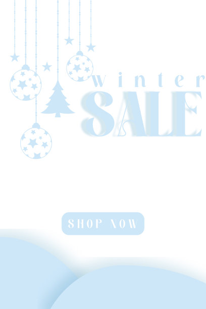 冬季销售横幅，雪花，雪花，冰，蓝色，白色图片下载