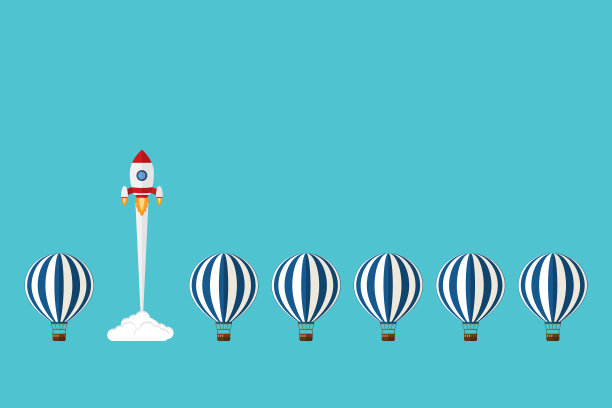 创新-与众不同-与众不同，勇于冒险，迈向成功-火箭的图形也代表了勇气，进取，信心，信念，无所畏惧，大胆，图片下载