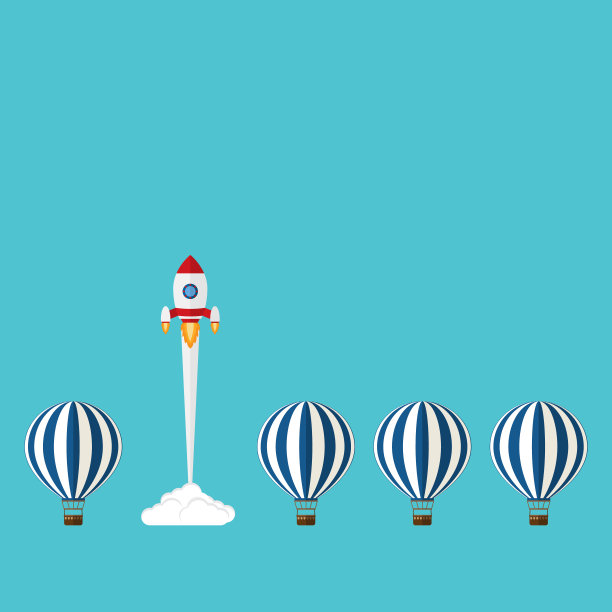 创新-与众不同-与众不同，勇于冒险，迈向成功-火箭的图形也代表了勇气，进取，信心，信念，无所畏惧，大胆，图片下载