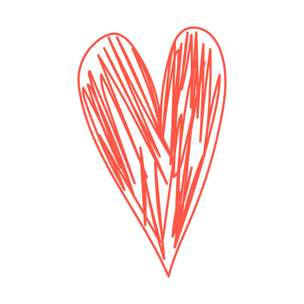 心草图。爱的象征。铅笔画浪漫插画图片下载