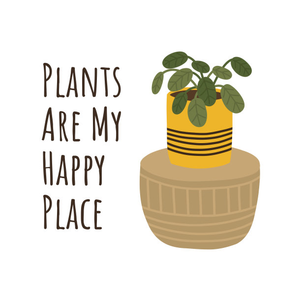 动机明信片与热带室内植物在花盆。设计明信片，贺卡，海报，邀请，概念，传单，卡片，传单图片下载