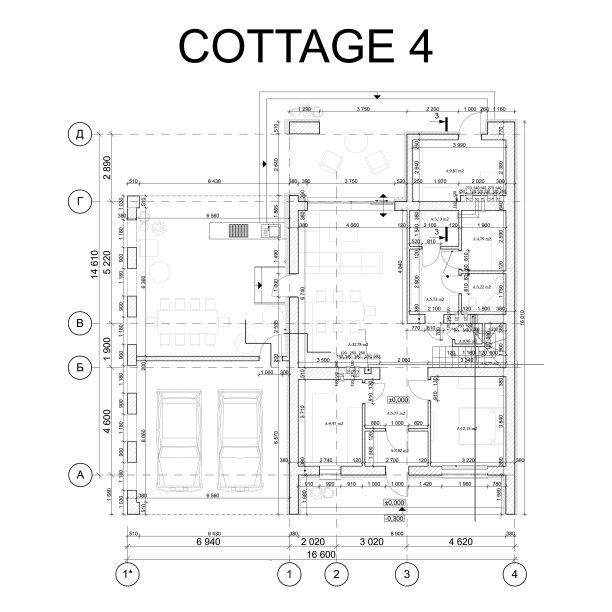 详细的私人住宅建筑蓝图。图片下载