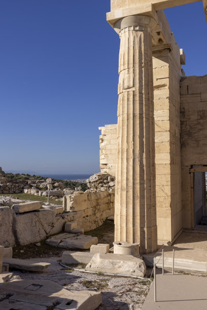 希腊雅典卫城的纪念仪式入口图片下载