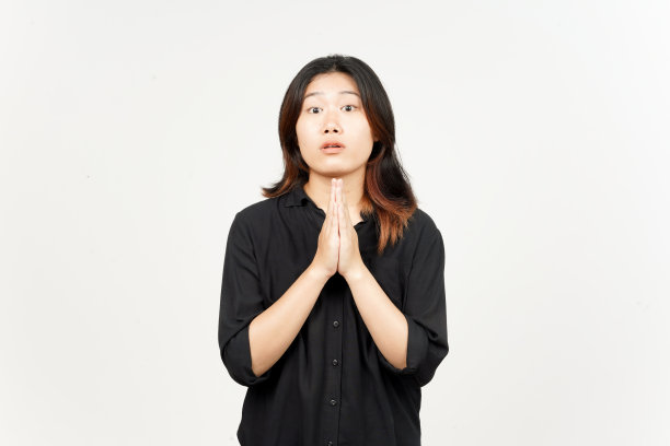 乞求对美丽的亚洲女性说声对不起图片下载