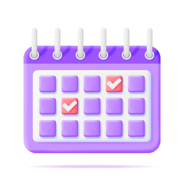 3D纸螺旋挂历隔离图片下载