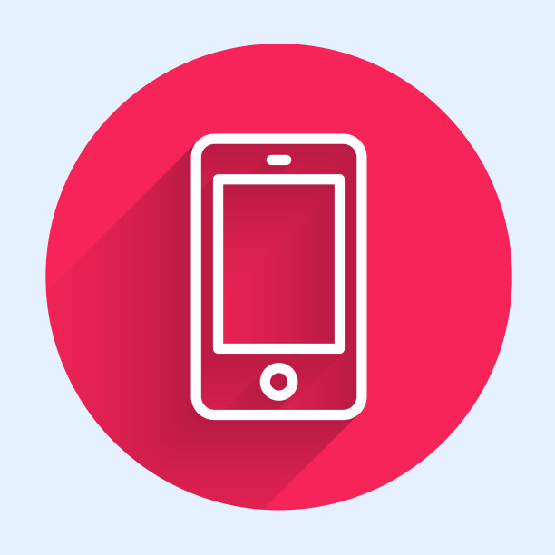 白线智能手机手机图标隔离图片下载