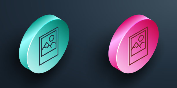 等距线相框图标隔离在黑色图片下载