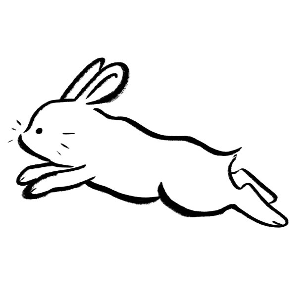 一只小白兔在跳。图片下载