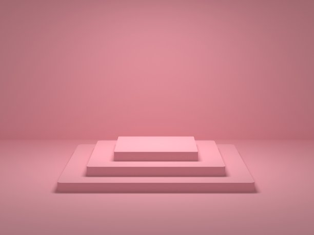 带领奖台的抽象构图3D渲染图片下载