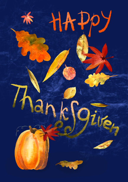 感恩节水彩插图图片下载