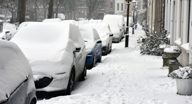 冬季的暴风雪，荷兰海牙图片下载