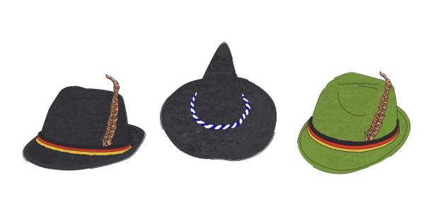 白色背景下帽子的特写镜头图片下载