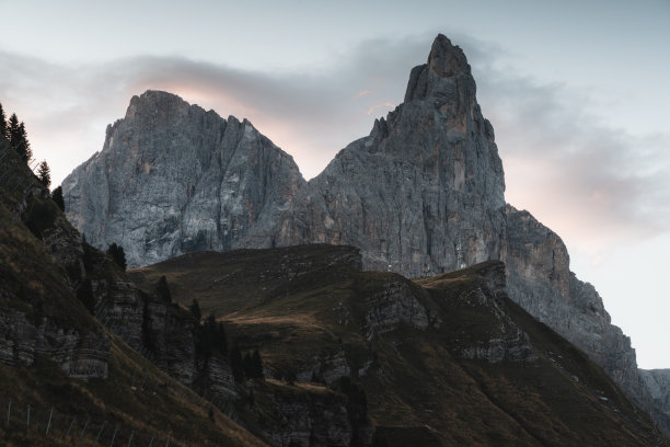 Passo Rolle Landscape, Dolomites，意大利图片下载