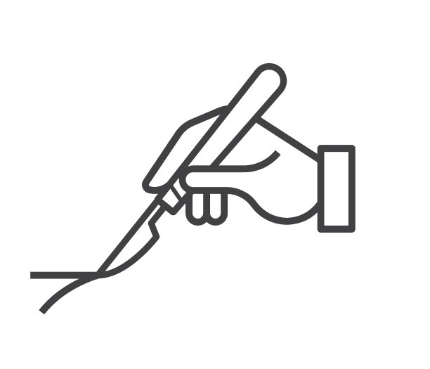 外科手术刀图标。医药和保健，医疗支援标志。矢量插图。图片下载